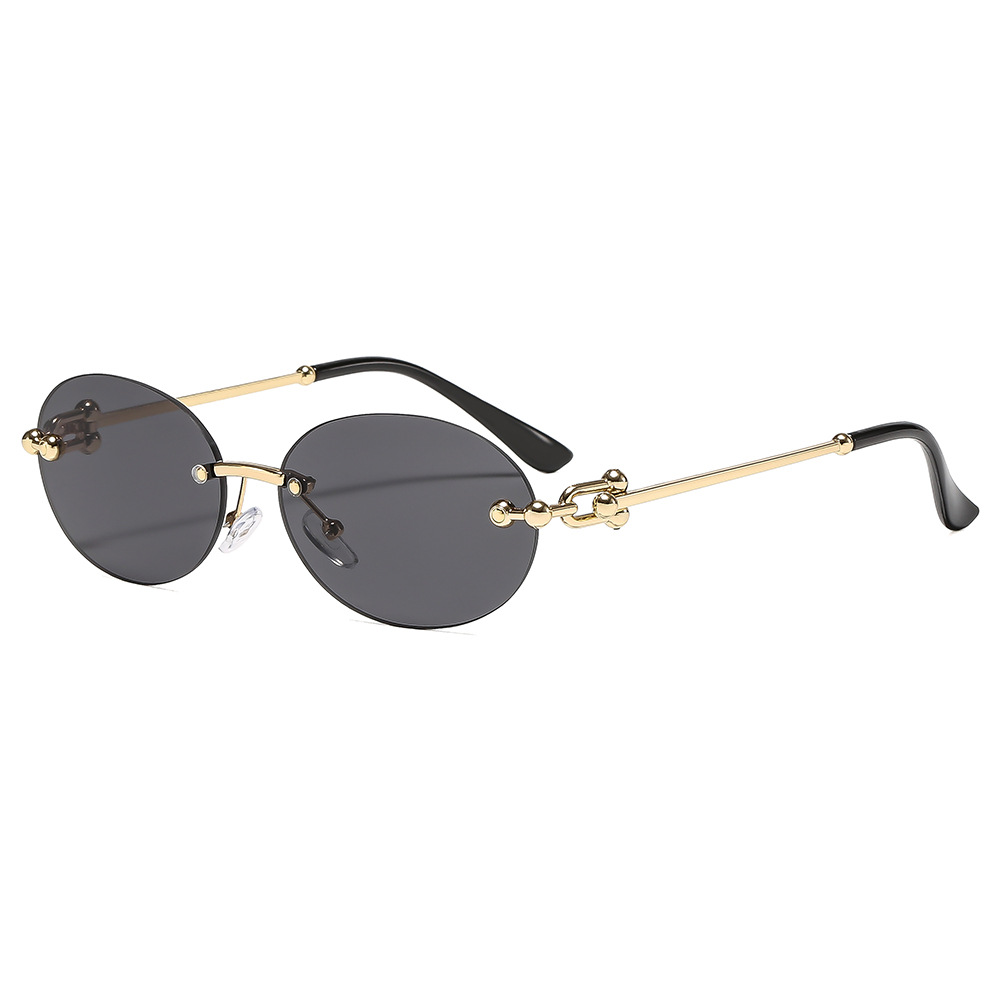 Luxury Lifestyle Men - Nieuwe metalen frameloze ovale dameszonnebril Luxe