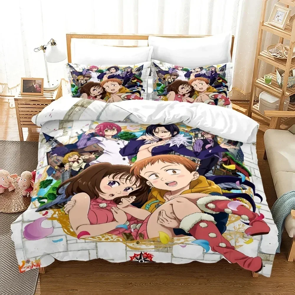 Linen Duvet Cover - Anime Seven Deadly Sins Gedrukt Beddengoed
