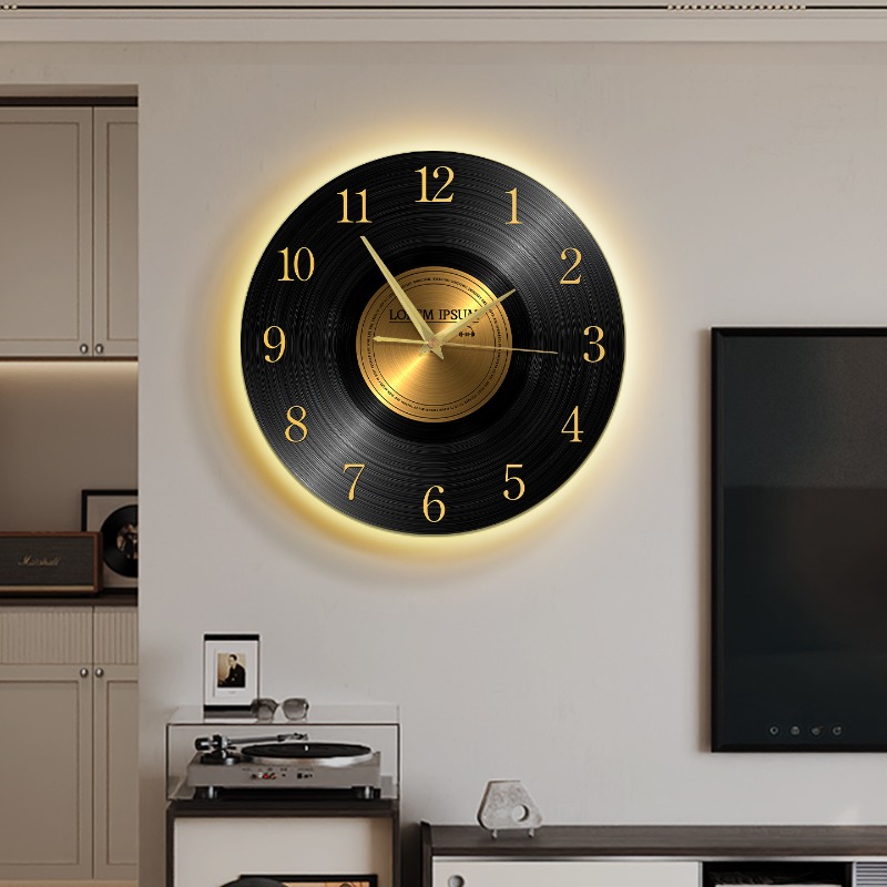 Luxury Lifestyle Watches - Vintage wandklok met licht Woonkamer Stille