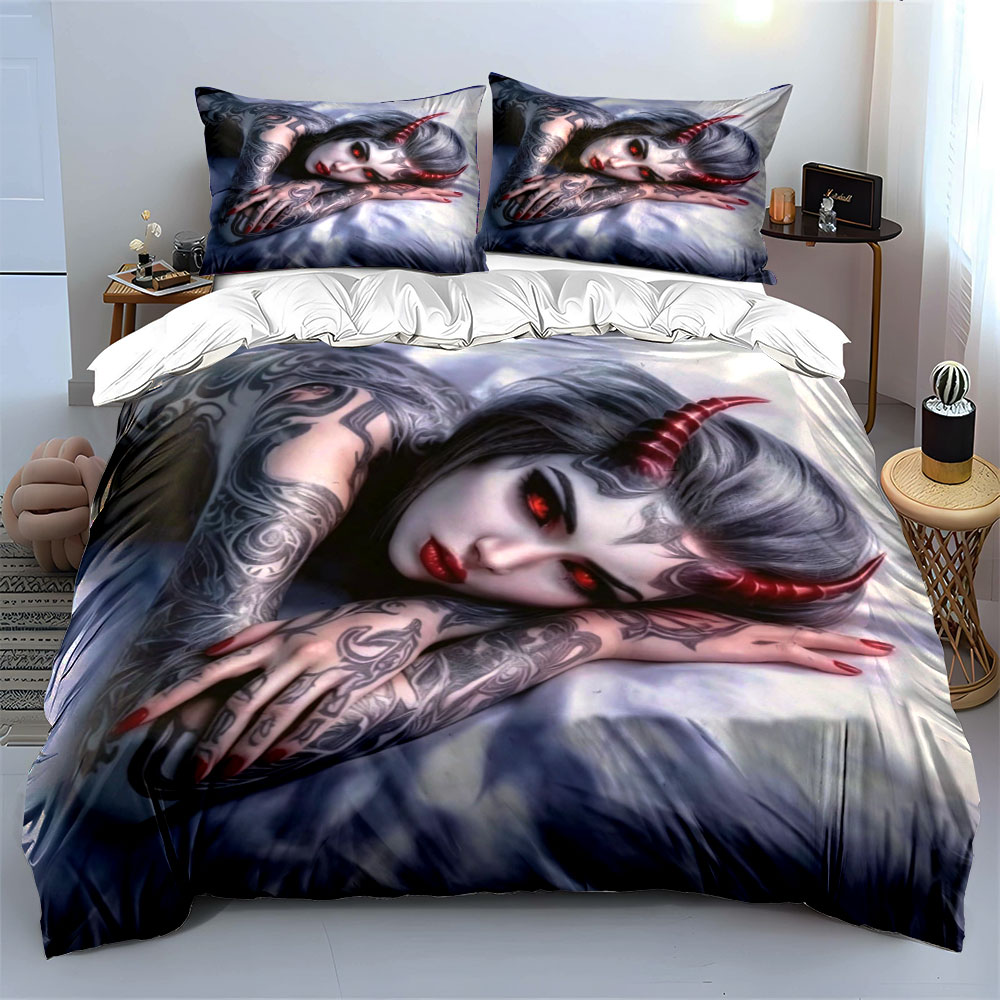 Dark Fantasy Demon beddengoeds - Linen Duvet Cover recensie en prijs