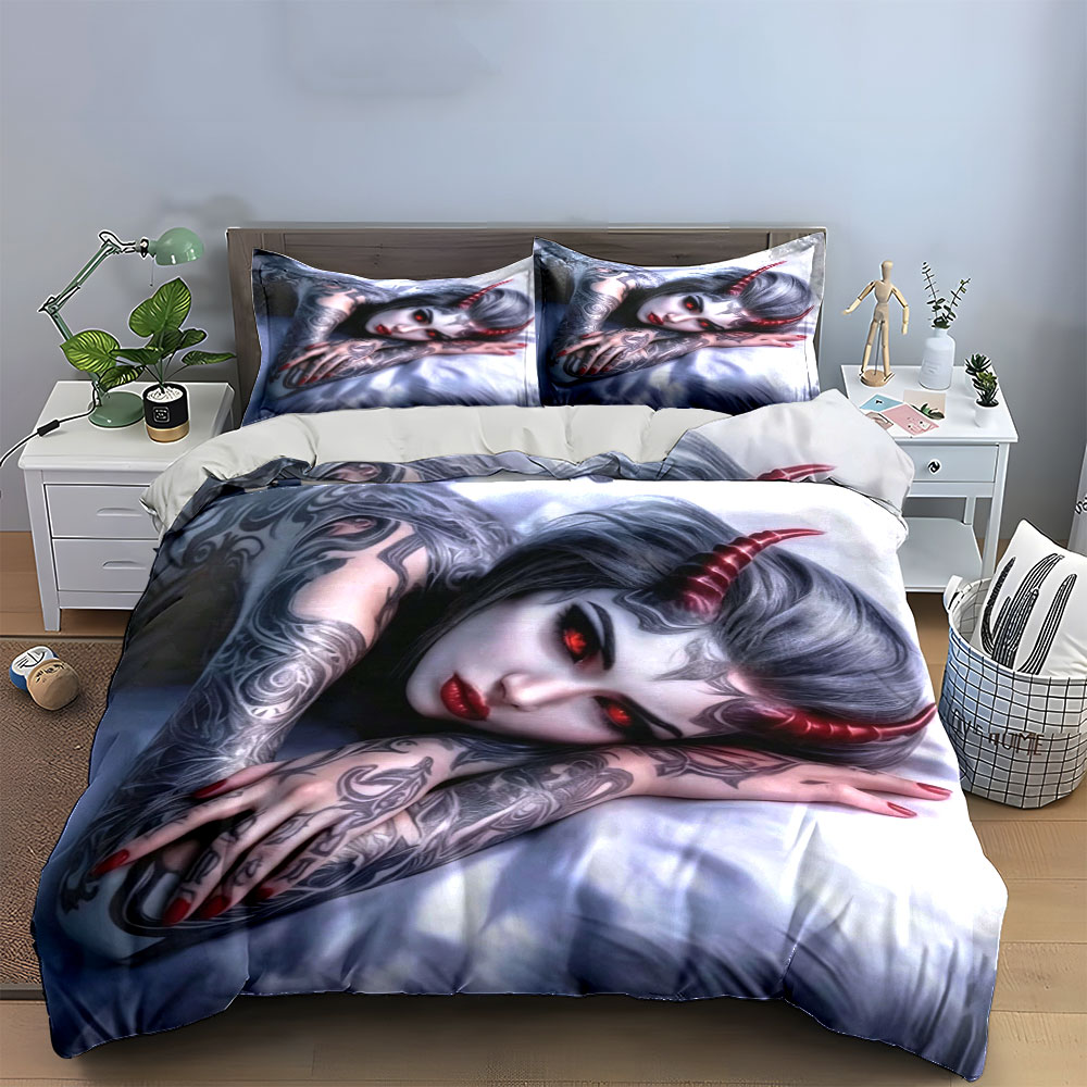 Dark Fantasy Demon beddengoeds - Linen Duvet Cover recensie en prijs