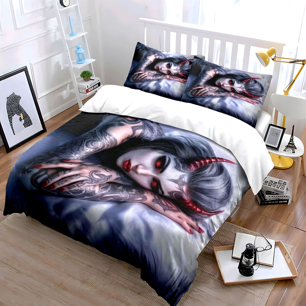 Dark Fantasy Demon beddengoeds - Linen Duvet Cover recensie en prijs